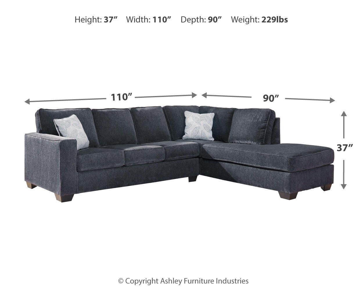 Altari 2-Piece Sectional with Ottoman