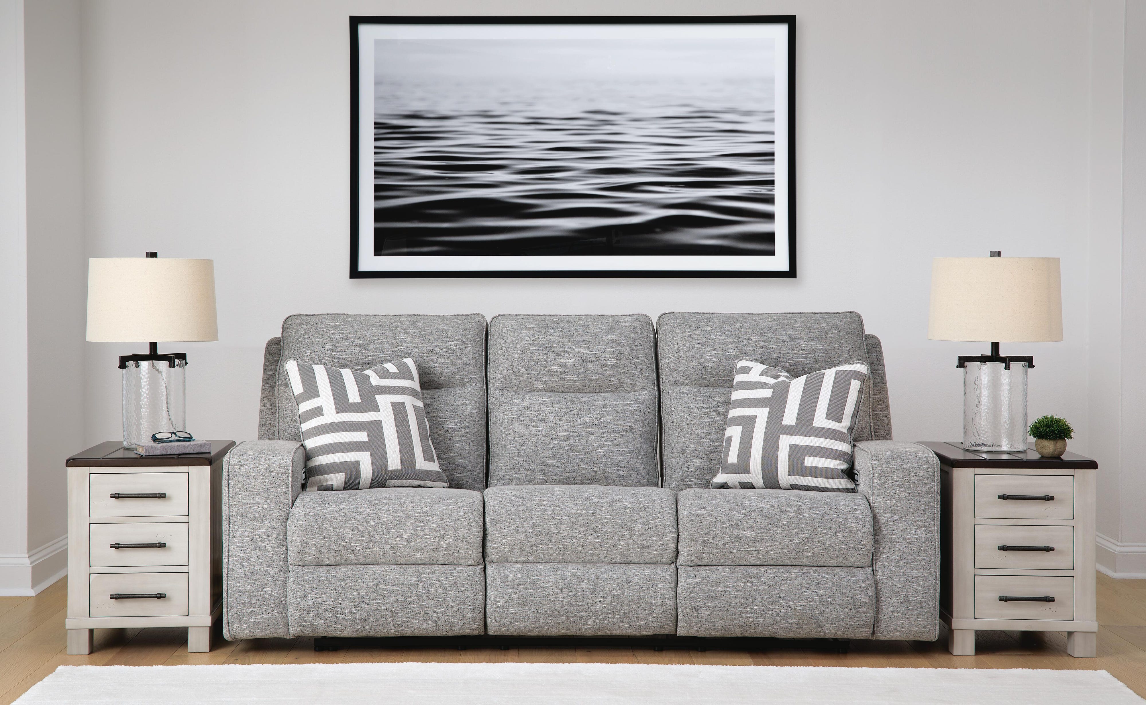 Biscoe Power Sofa, Loveseat and Recliner