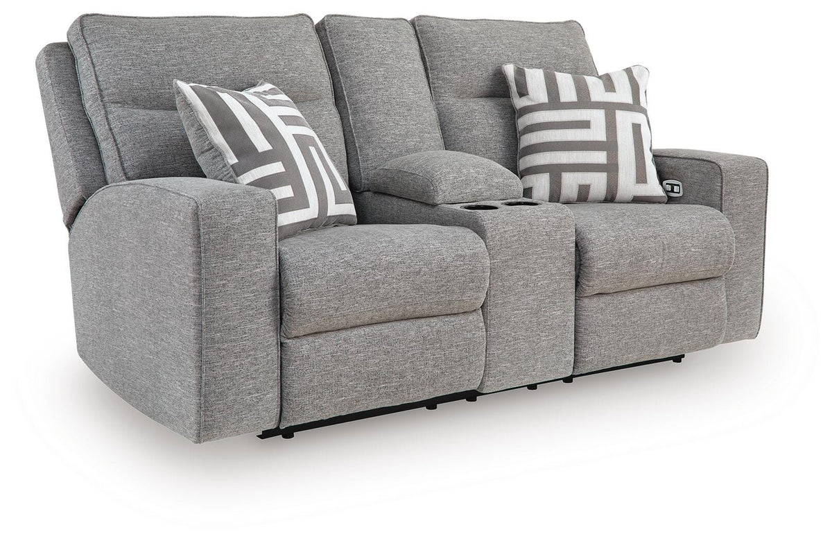 Biscoe Power Reclining Loveseat with Console