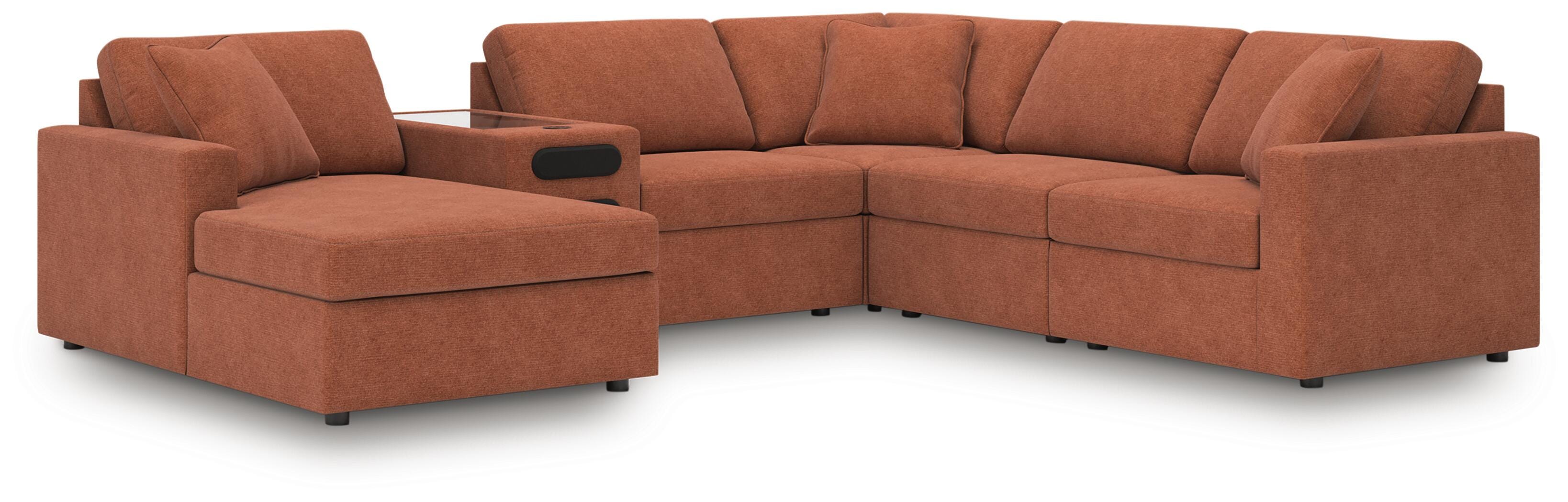 Solstice 6-Piece Sectional with Audio System and Chaise