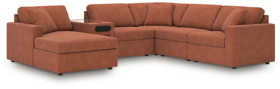 Solstice 6-Piece Sectional with Audio System and Chaise