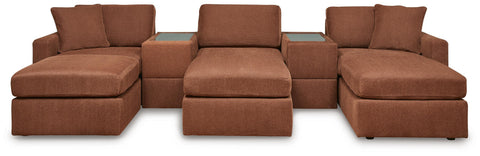 Solstice 5-Piece Sectional and 3 Ottomans
