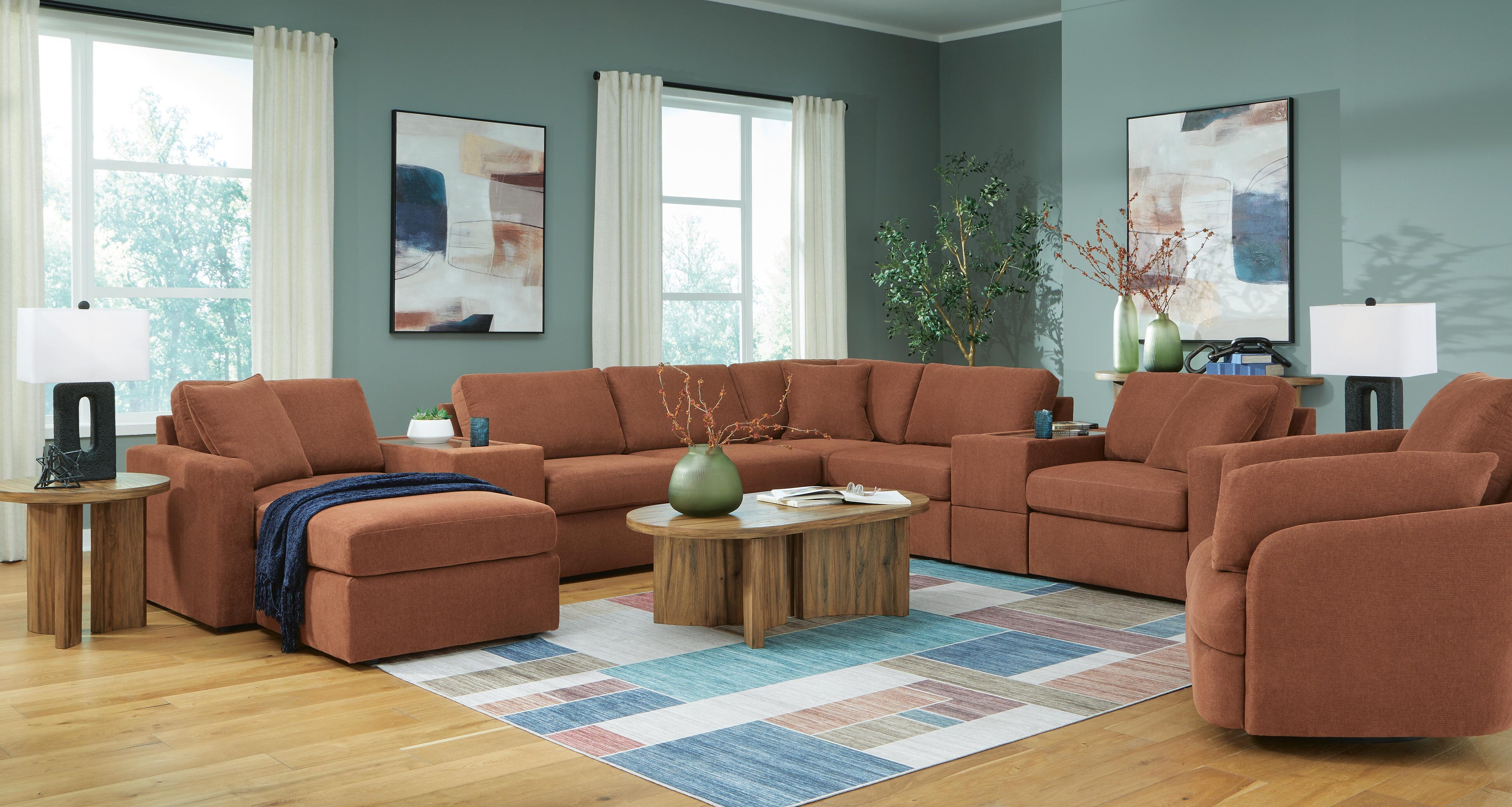 Modmax Sectional Sofa, Loveseat and Recliner