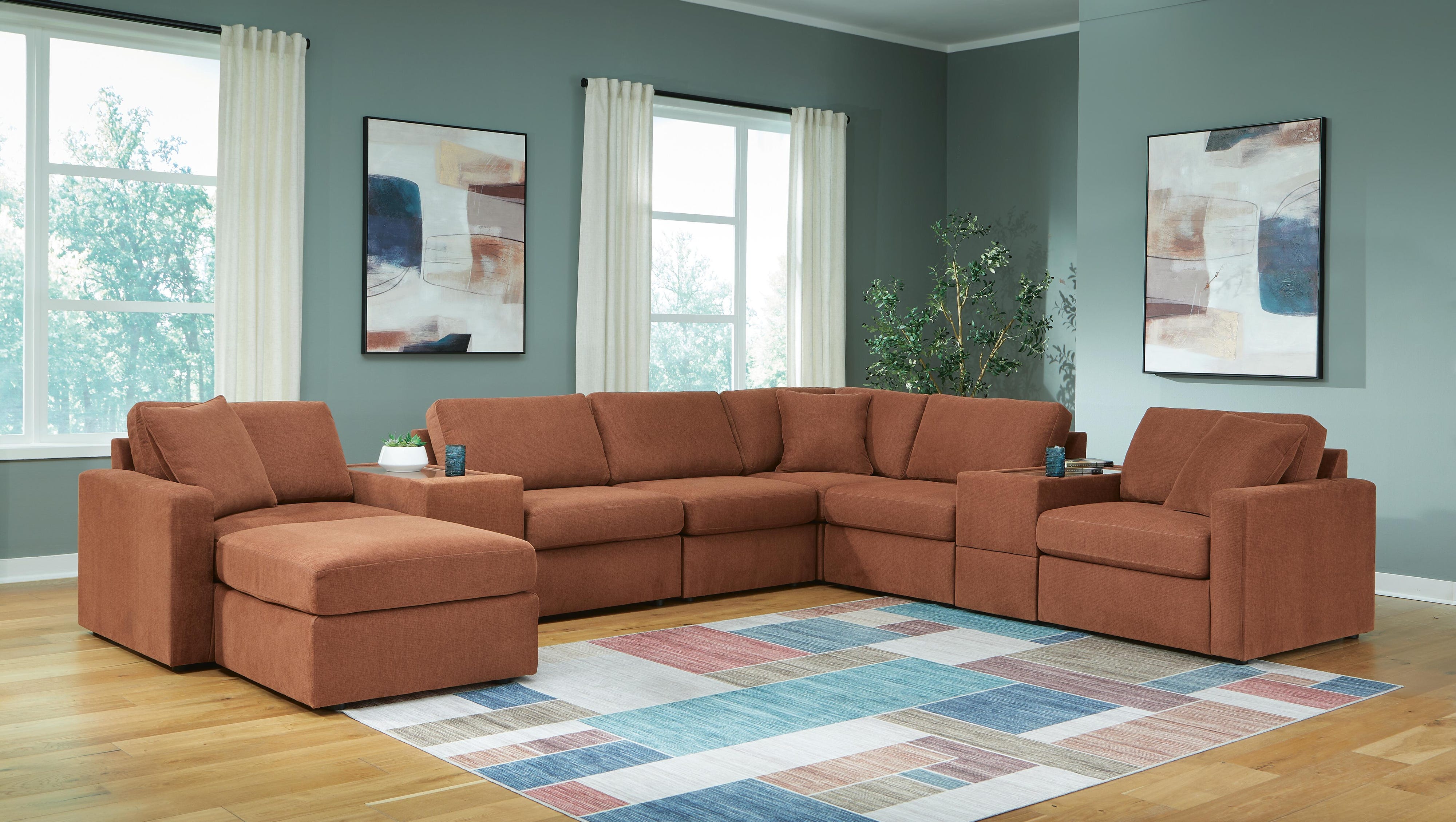 Modmax 8-Piece Sectional with Ottoman