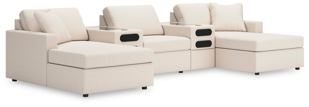 Solstice 5-Piece Double Chaise with Audio Consoles