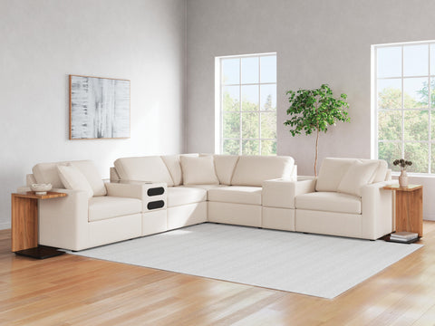 Solstice 7-Piece Balanced Sectional with Audio and Storage Consoles