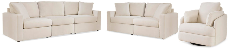 Solstice Pillar Peak Sectional Sofa, Loveseat and Recliner