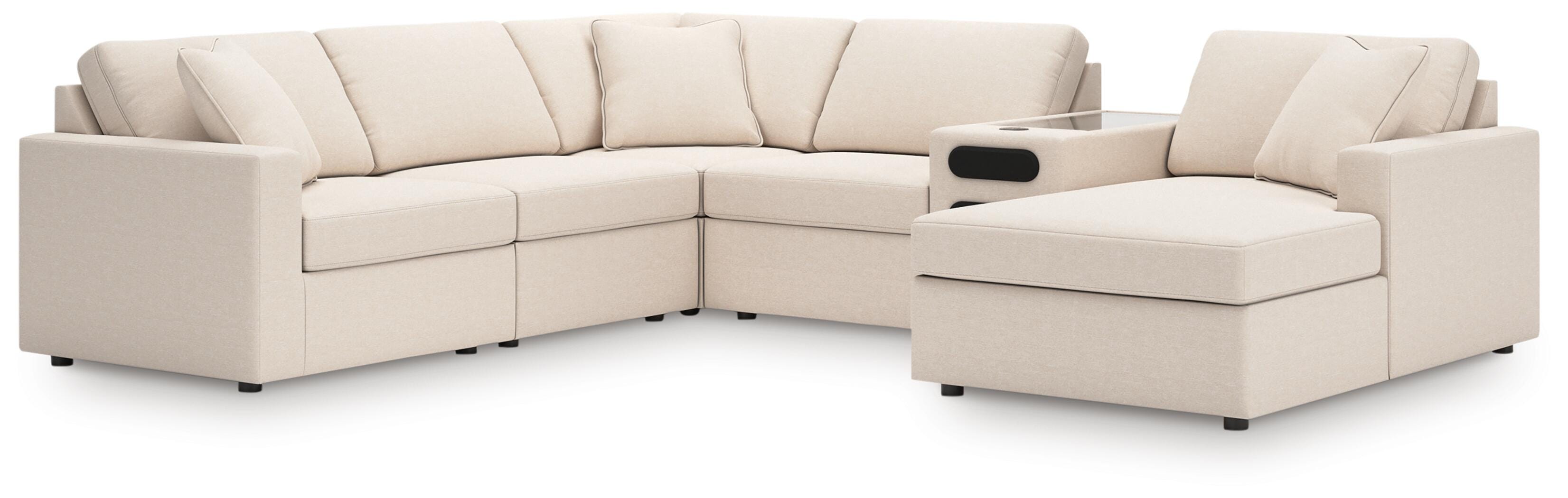 Solstice 6-Piece Sectional with Audio System and Chaise