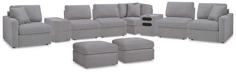 Solstice 8-Piece Sectional and 2 Ottomans