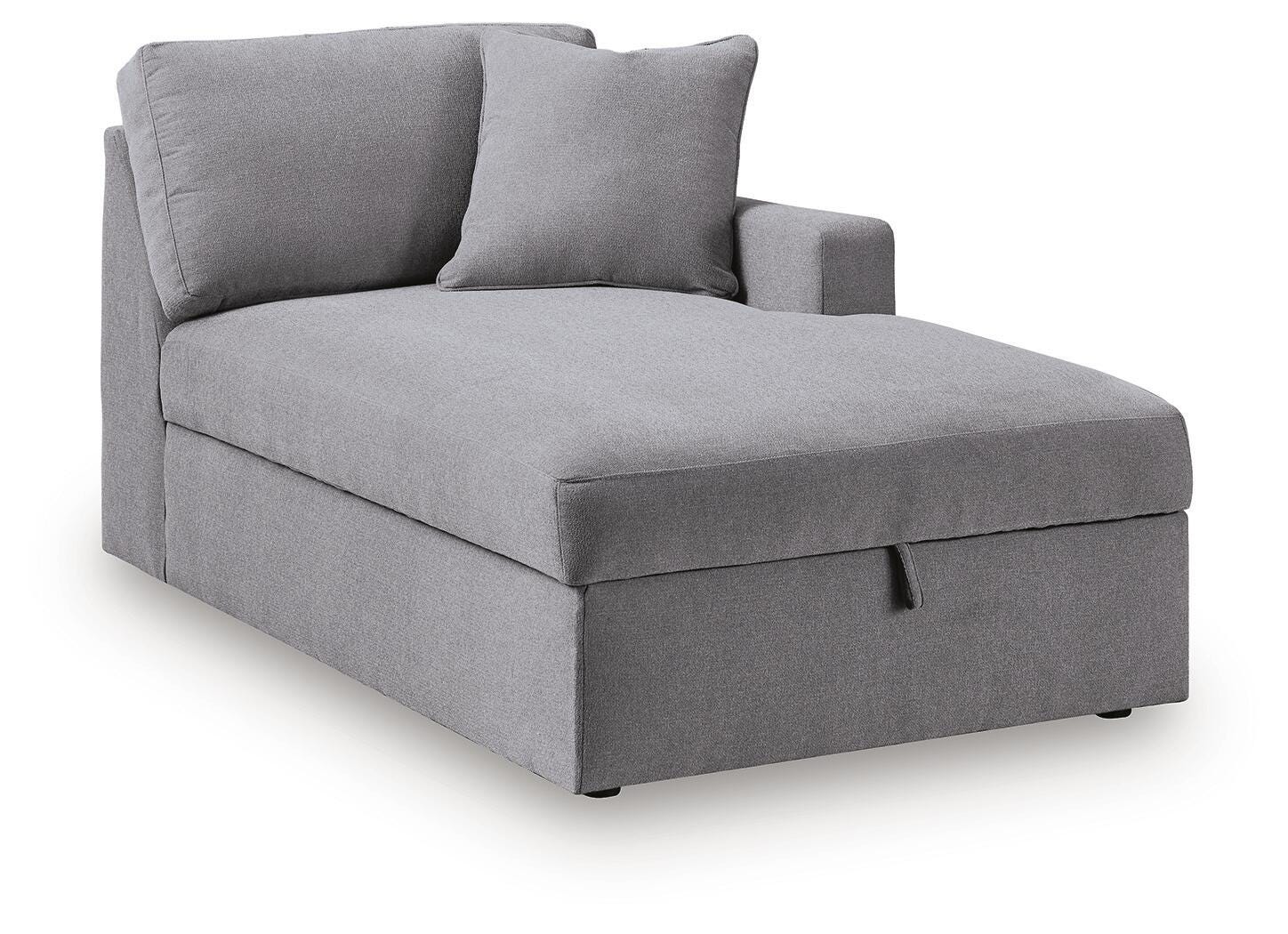 Solstice 5-Piece Double Storage Chaise Sectional with Audio Consoles