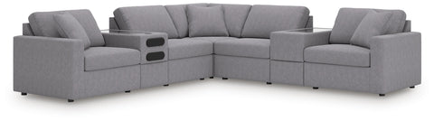 Solstice 7-Piece Balanced Sectional with Audio and Storage Consoles