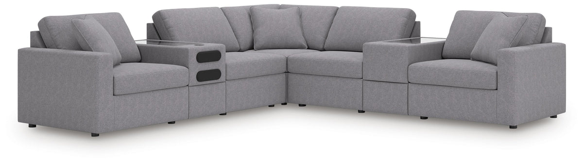 Modmax 7-Piece Balanced Sectional with Audio and Storage Consoles