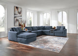 Solstice 8-Piece Sectional with Storage Chaise and Audio Consoles