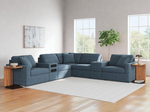 Solstice 7-Piece Balanced Sectional with Audio and Storage Consoles