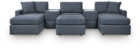 Solstice 5-Piece Sectional and 3 Ottomans