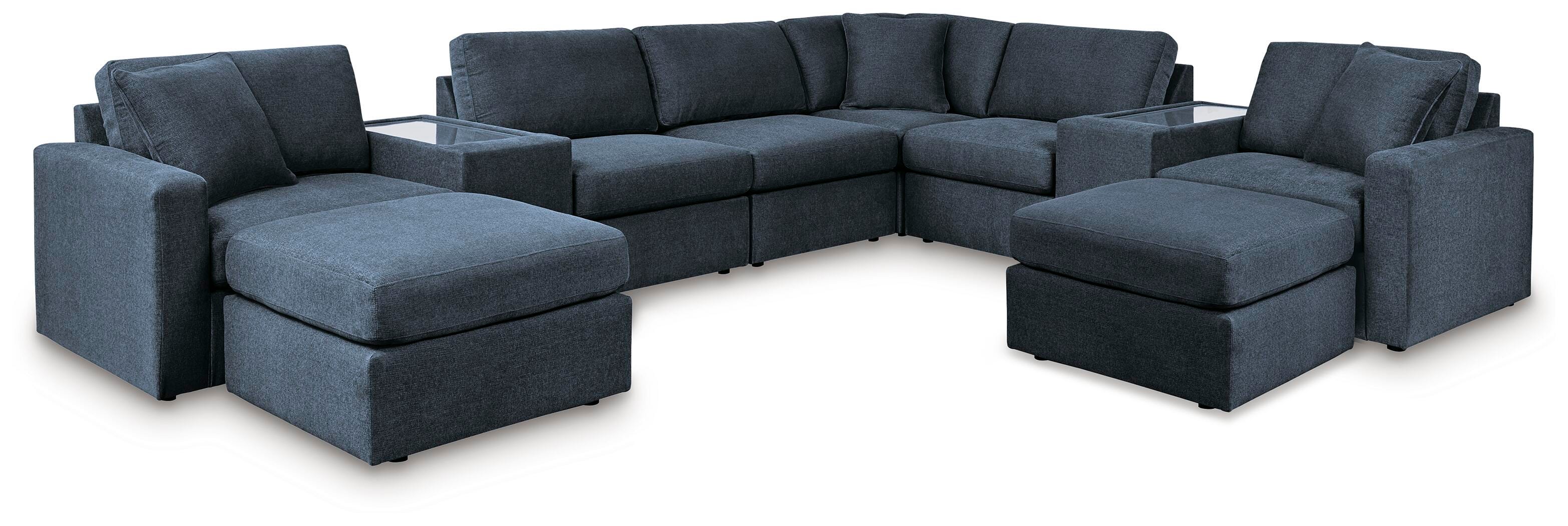 Solstice 6-Piece Sectional and 2 Ottomans