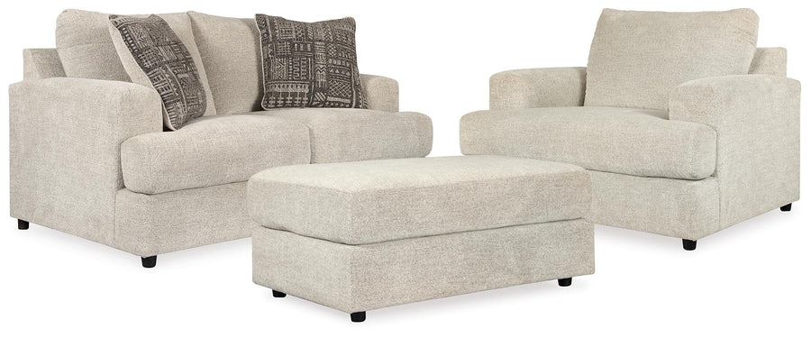 Soletren Loveseat, Oversized Chair and Ottoman