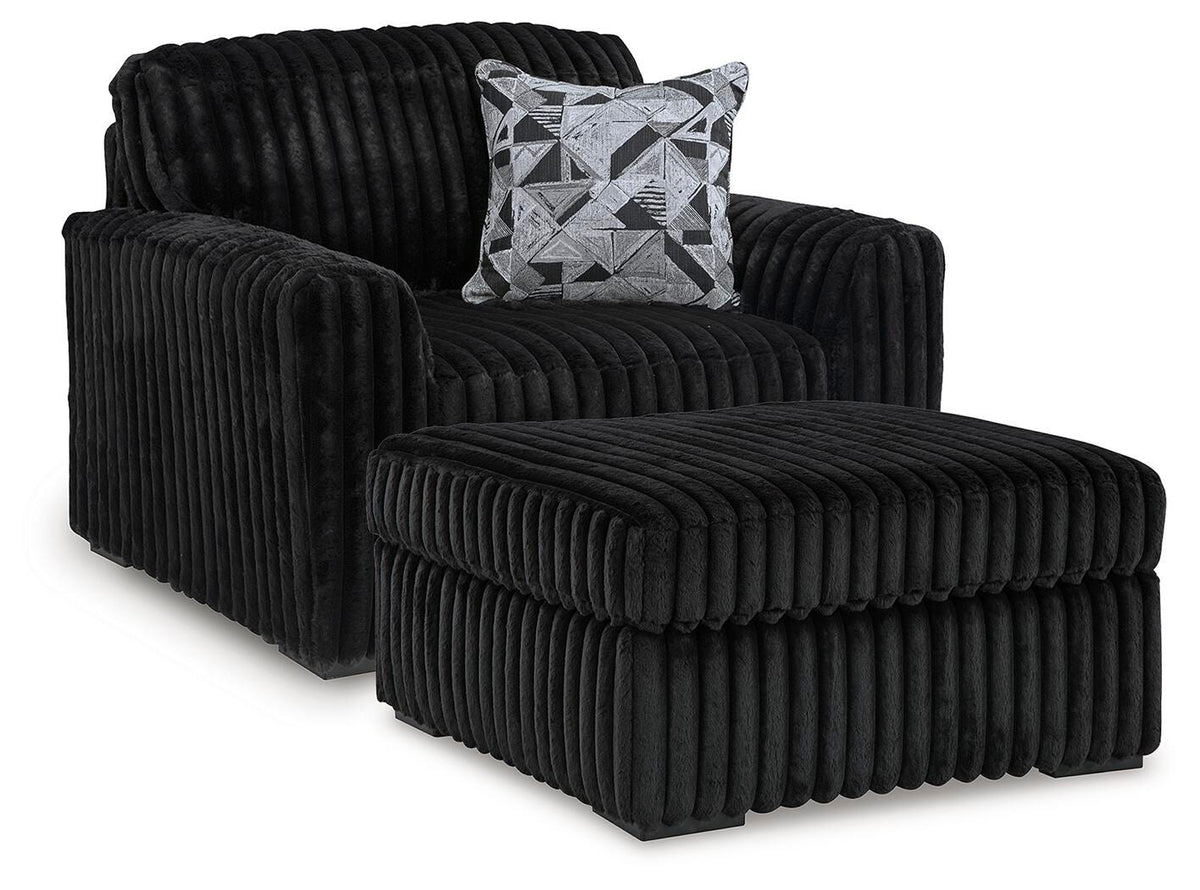 Nightfall Oversized Chair and Ottoman