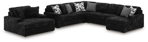 Nightfall 4-Piece Sectional and Oversized Chaise