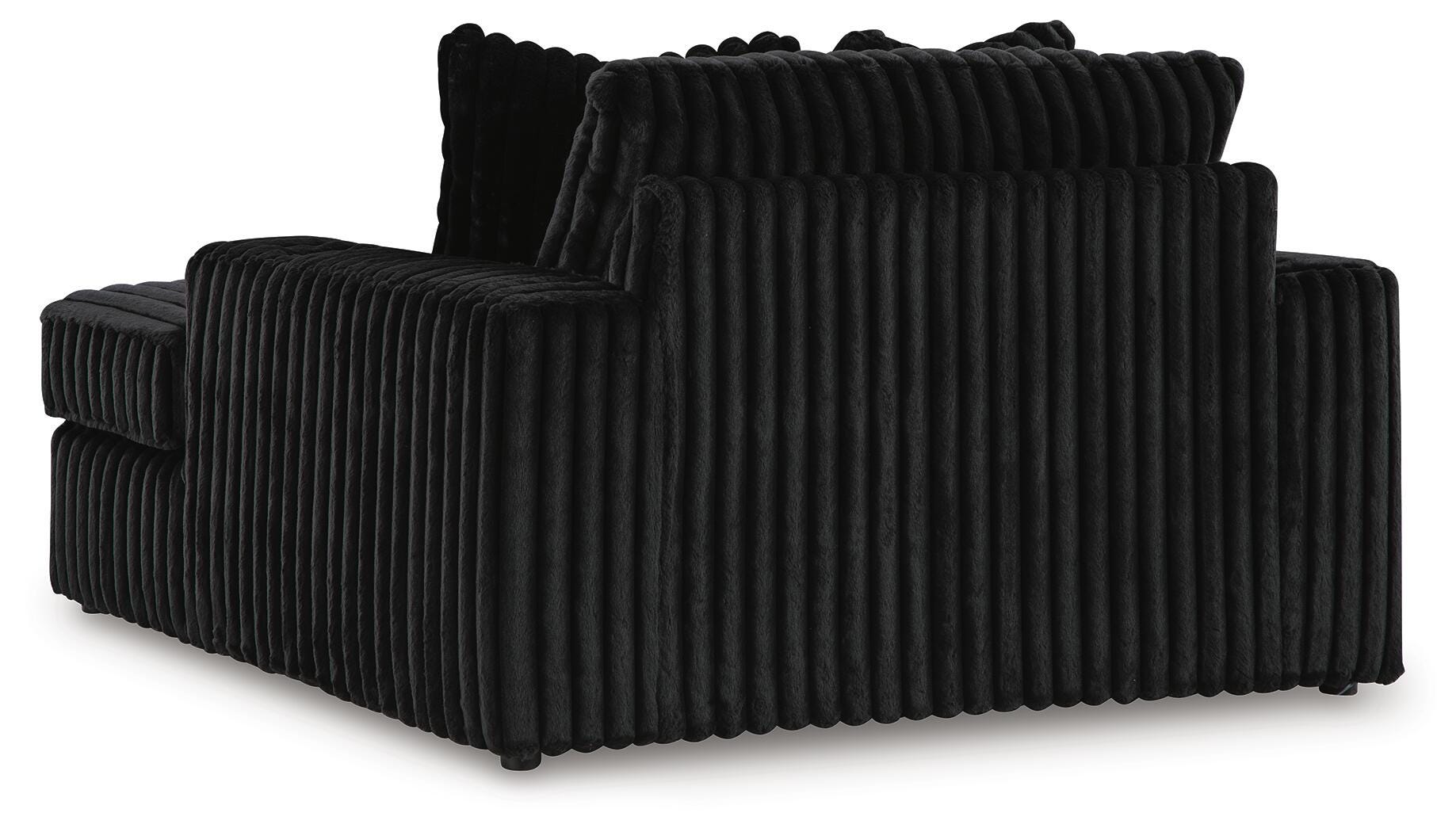 Midnight-Madness 4-Piece Sectional and Oversized Chaise