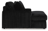 Midnight-Madness Oversized Chaise and Oversized Accent Ottoman
