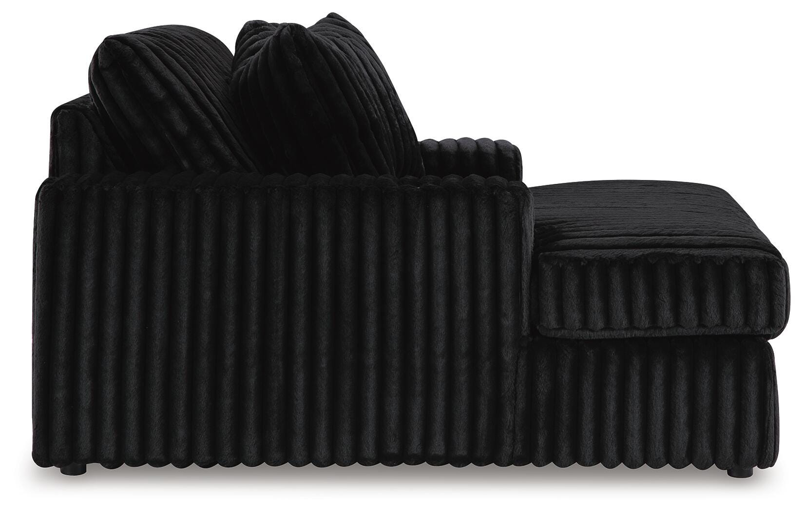 Midnight-Madness 4-Piece Sectional and Oversized Chaise