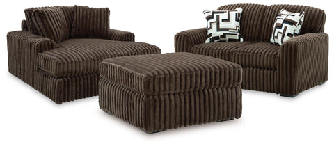 Nightfall Loveseat, Oversized Chaise and Ottoman
