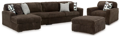 Nightfall 3-Piece Sectional, Oversized Chair and Ottoman