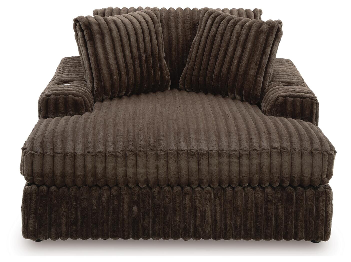 Midnight-Madness Loveseat, Oversized Chaise and Ottoman