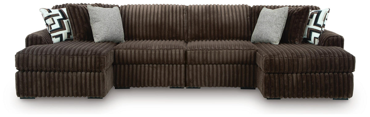 Midnight-Madness 4-Piece Double Chaise Sectional
