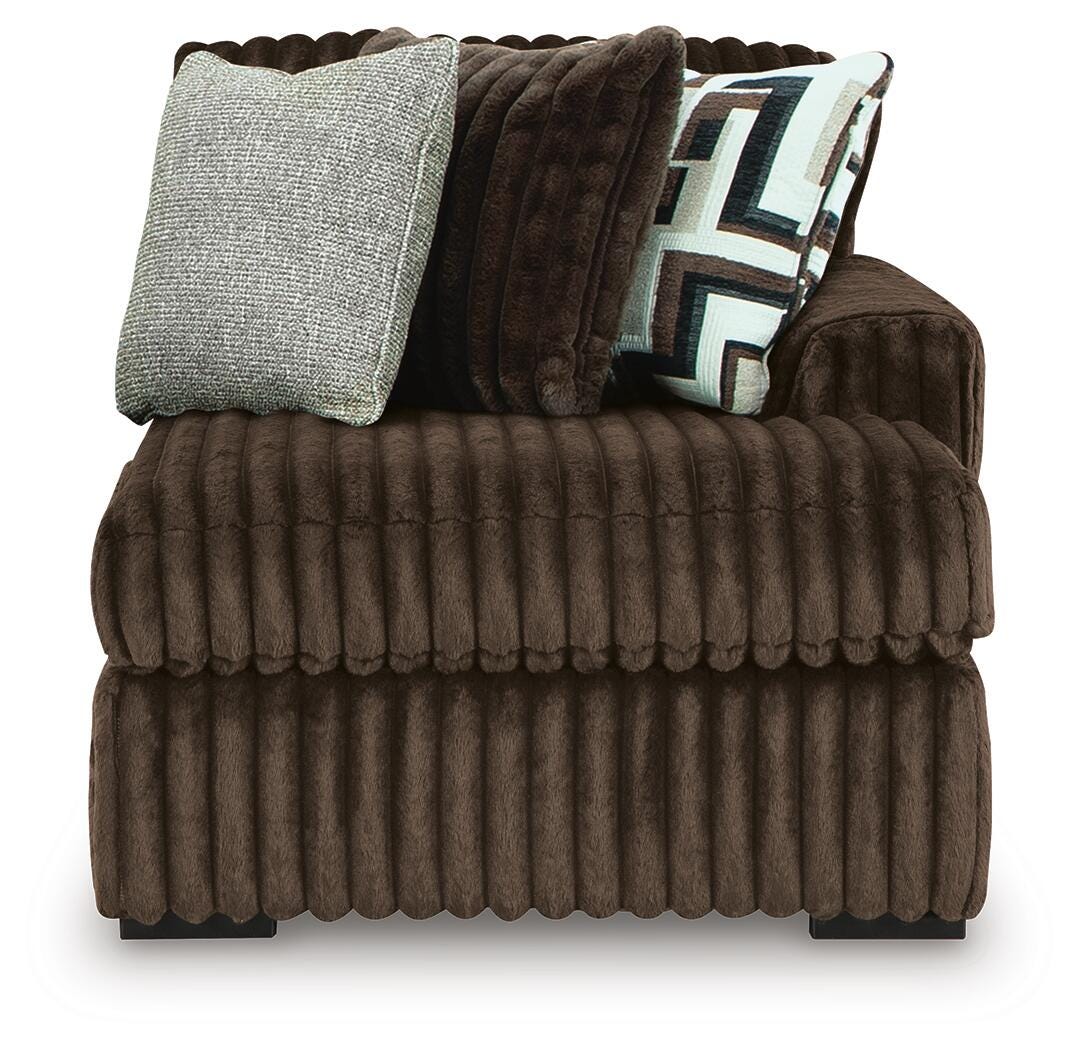 Midnight-Madness 4-Piece Sectional and Oversized Accent Ottoman