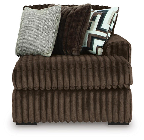 Nightfall 4-Piece Sectional with Chaise, Oversized Chair and Ottoman