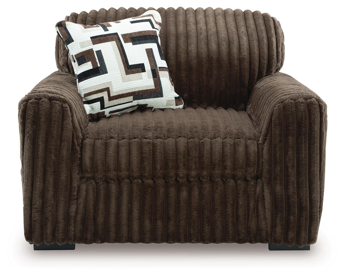 Midnight-Madness 4-Piece Sectional with Chaise, Oversized Chair and Ottoman