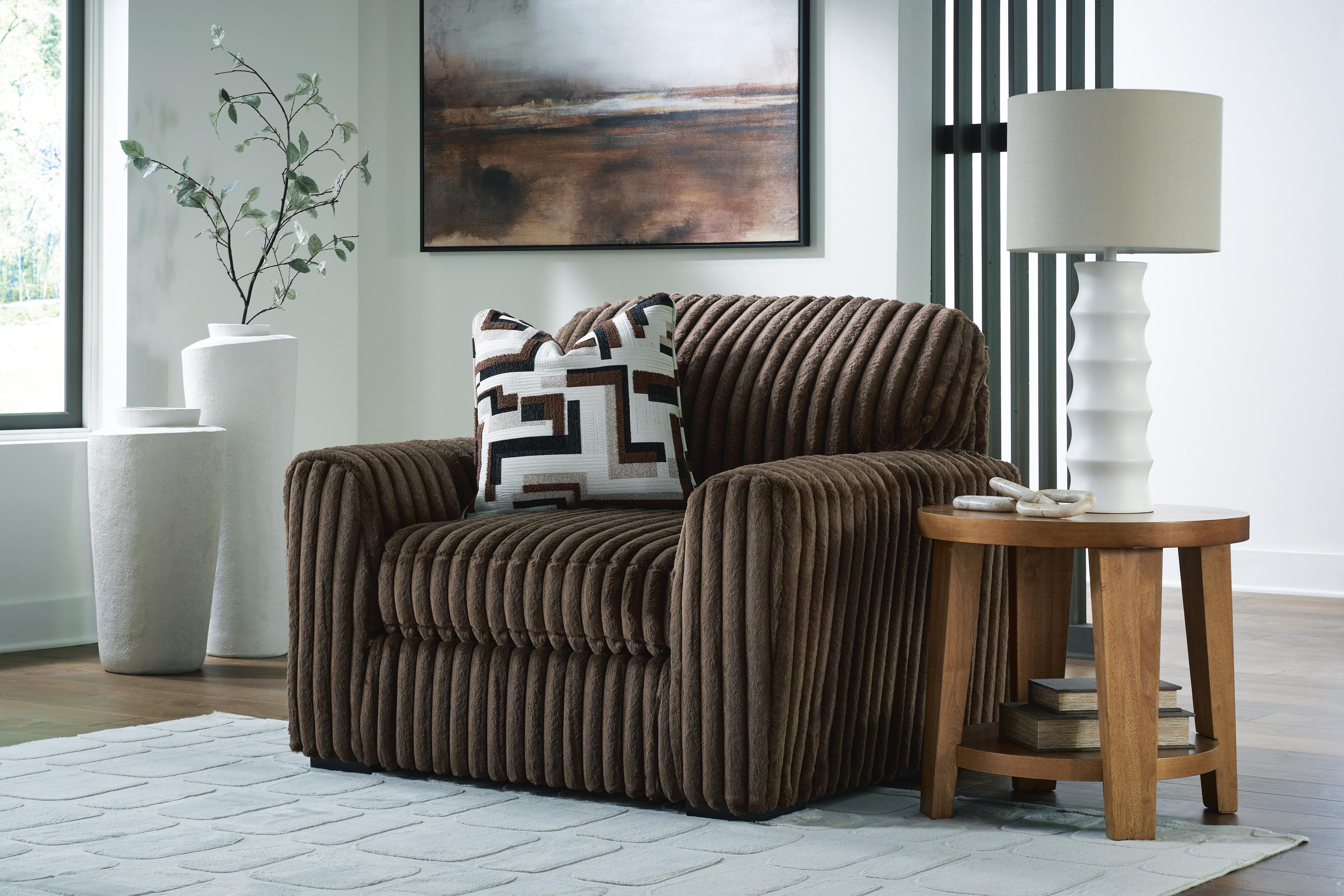 Midnight-Madness Sofa, Oversized Chair and Accent Ottoman