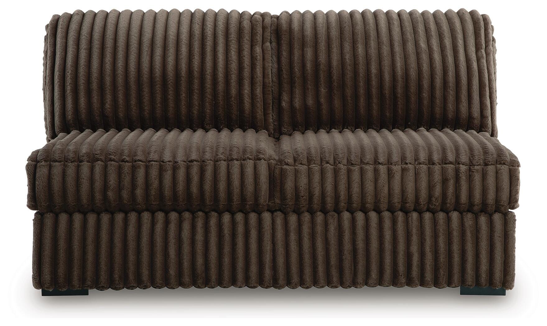 Midnight-Madness 3-Piece Double Chaise Sectional and Ottoman