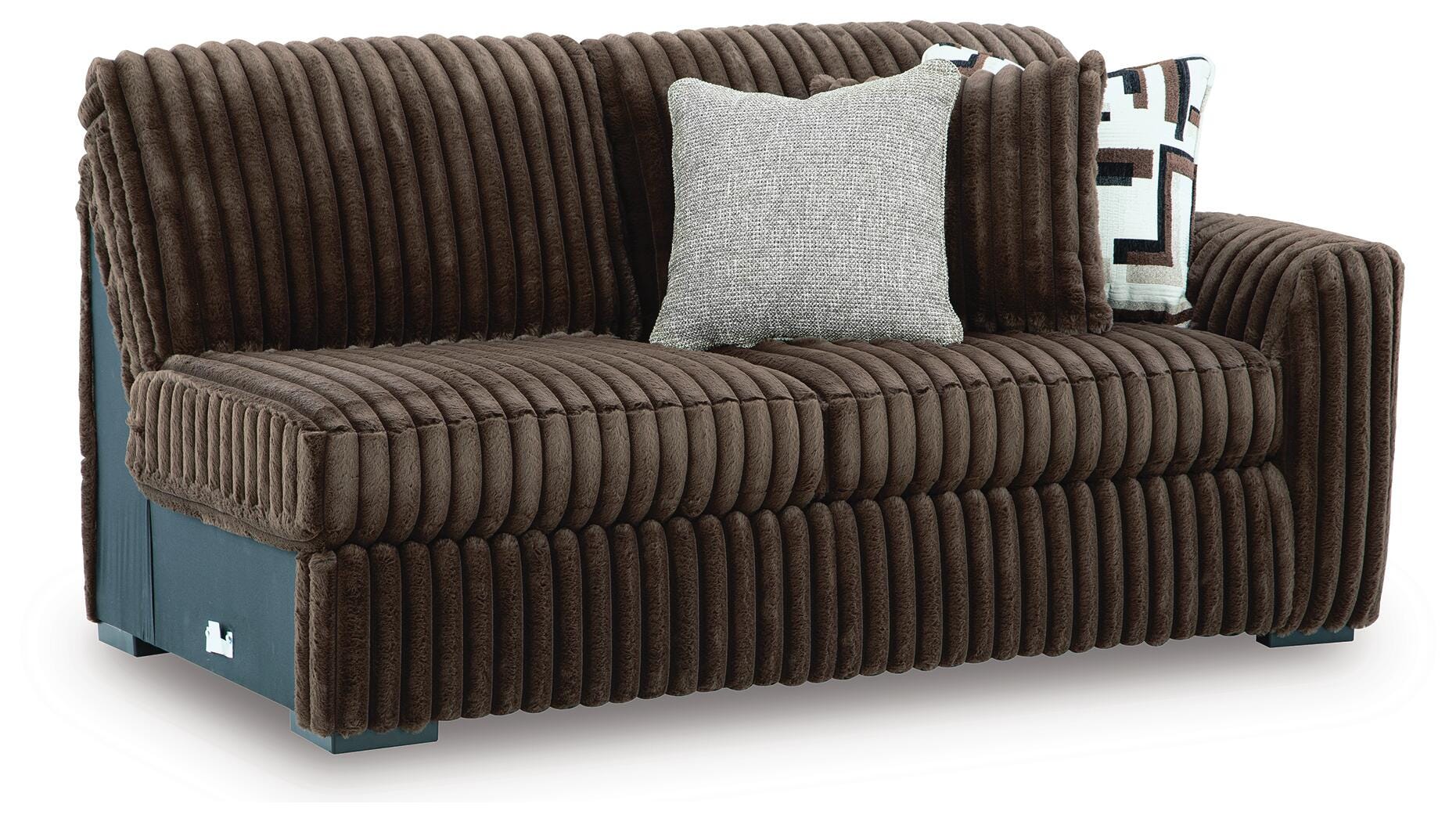 Midnight-Madness 3-Piece Sectional, Oversized Chair and Ottoman