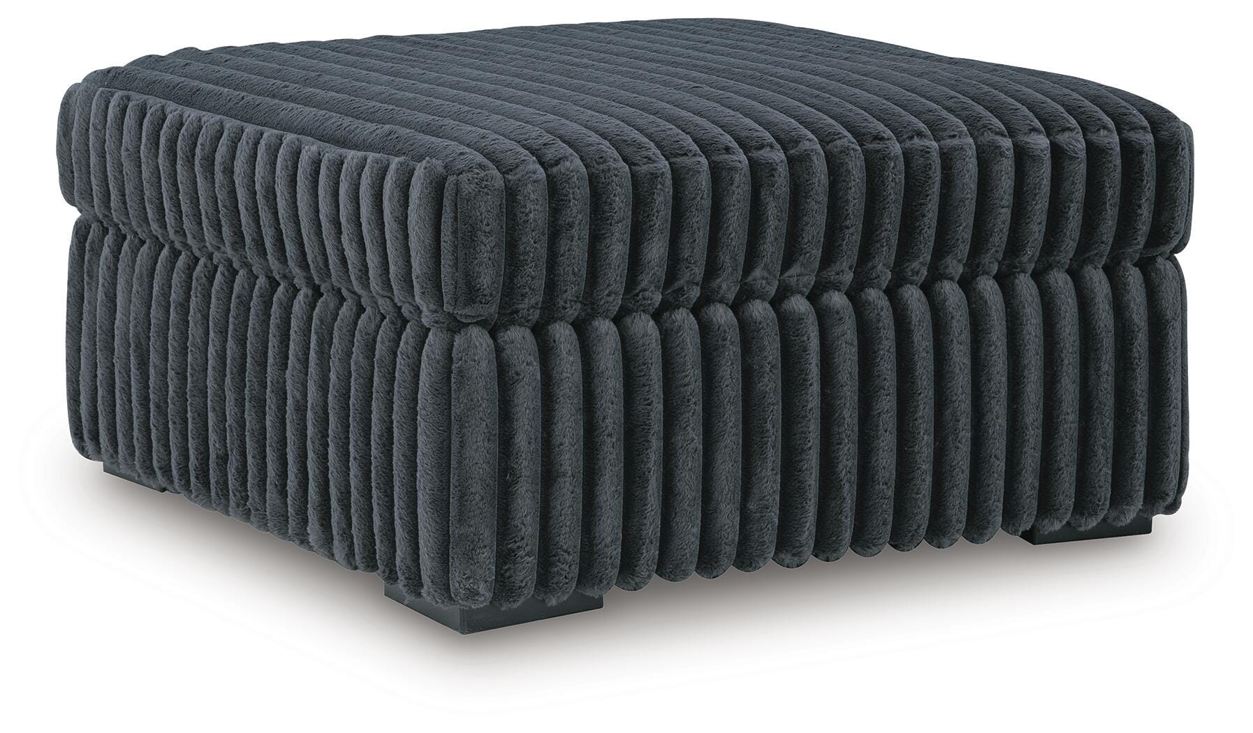 Midnight-Madness 4-Piece Sectional and Oversized Accent Ottoman