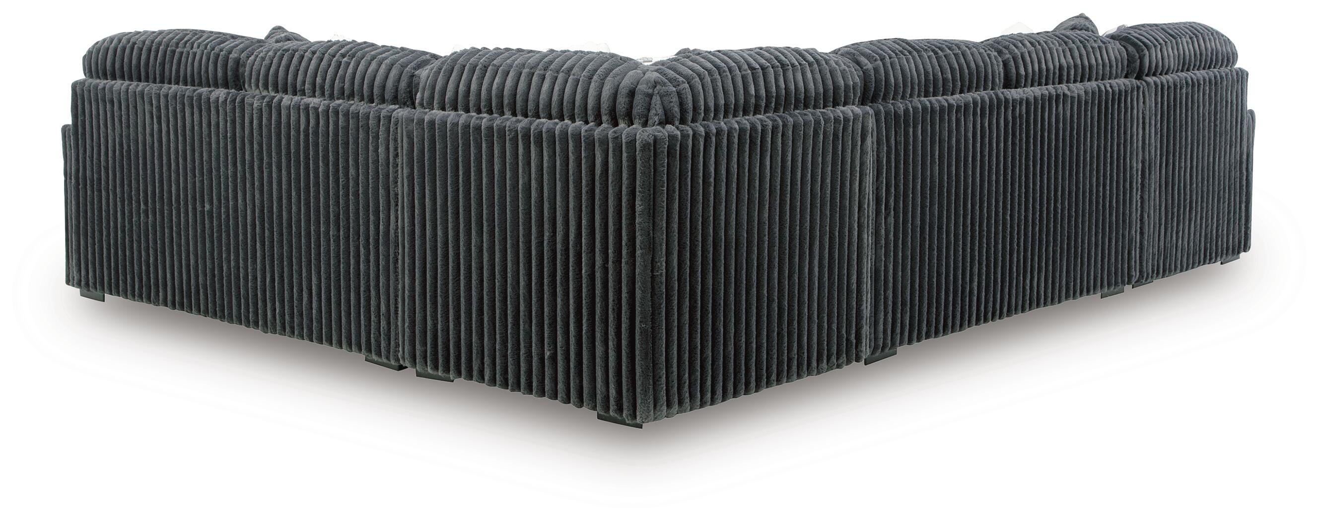 Midnight-Madness 4-Piece Sectional and Oversized Accent Ottoman