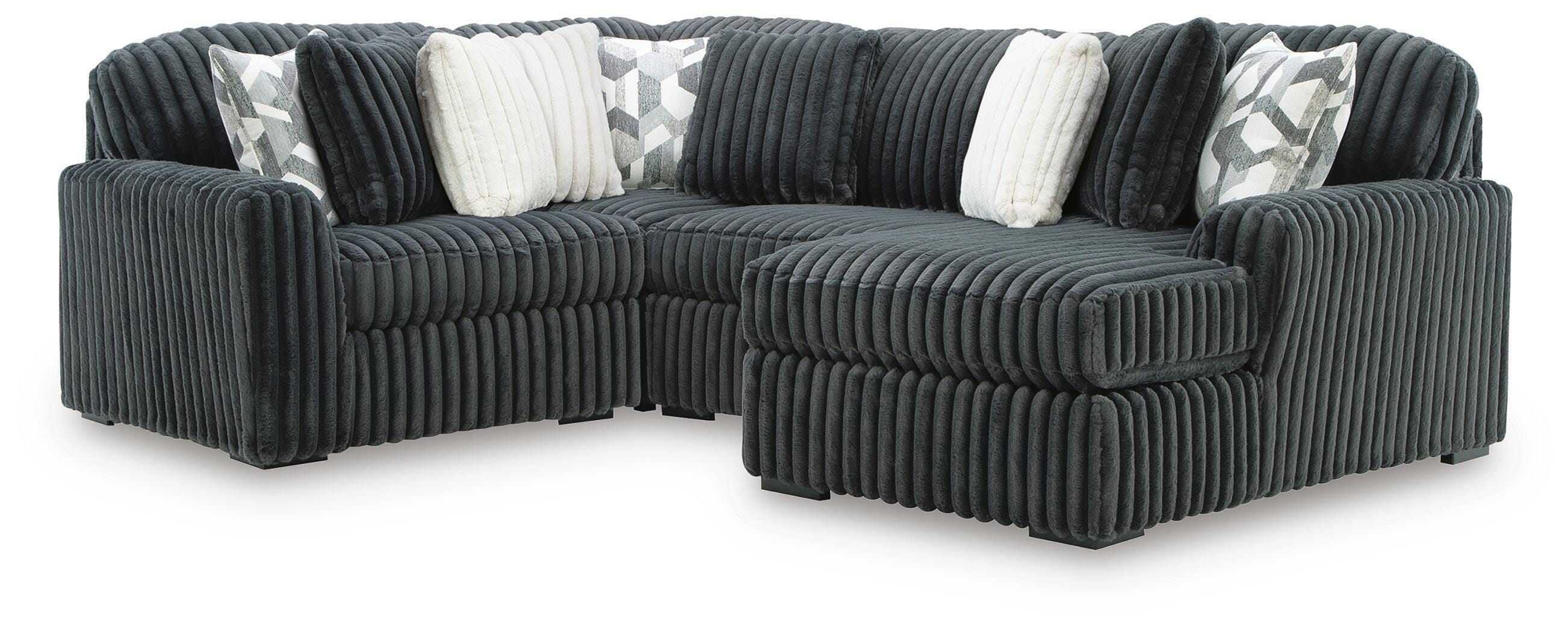 Midnight-Madness 4-Piece Sectional with Chaise