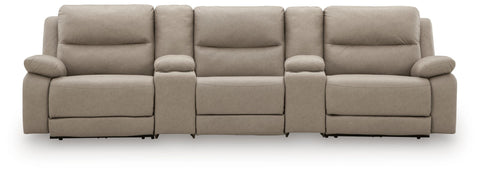 Narwhal Place 5-Piece Reclining Sectional with Storage Consoles