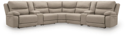 Narwhal Place 7-Piece Reclining Sectional with Storage Consoles