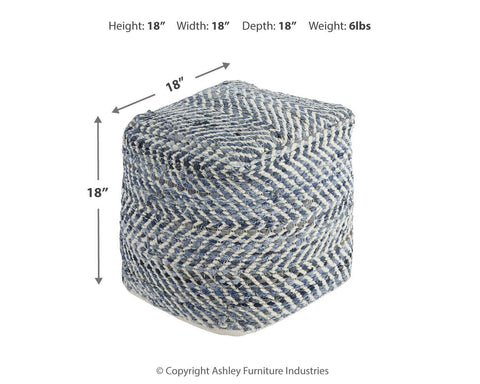 Chevron Pouf