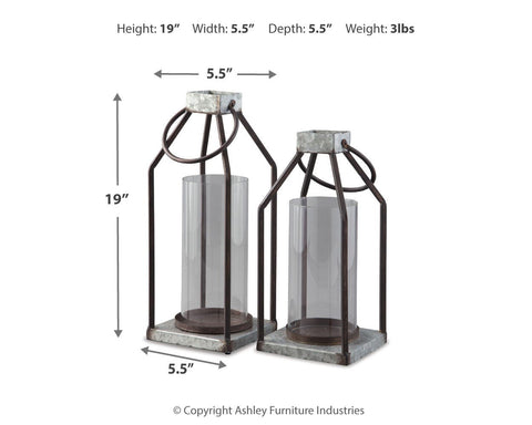 Diedrick Indoor/Outdoor Lantern (Set of 2)