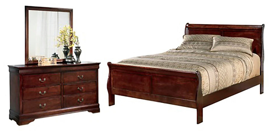 Alisdair Sleigh Bed with Mirrored Dresser