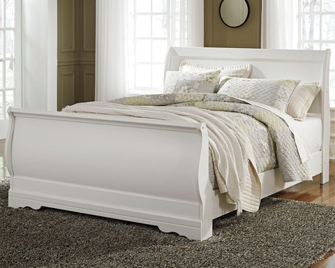 Anarasia Sleigh Bed and Nightstand