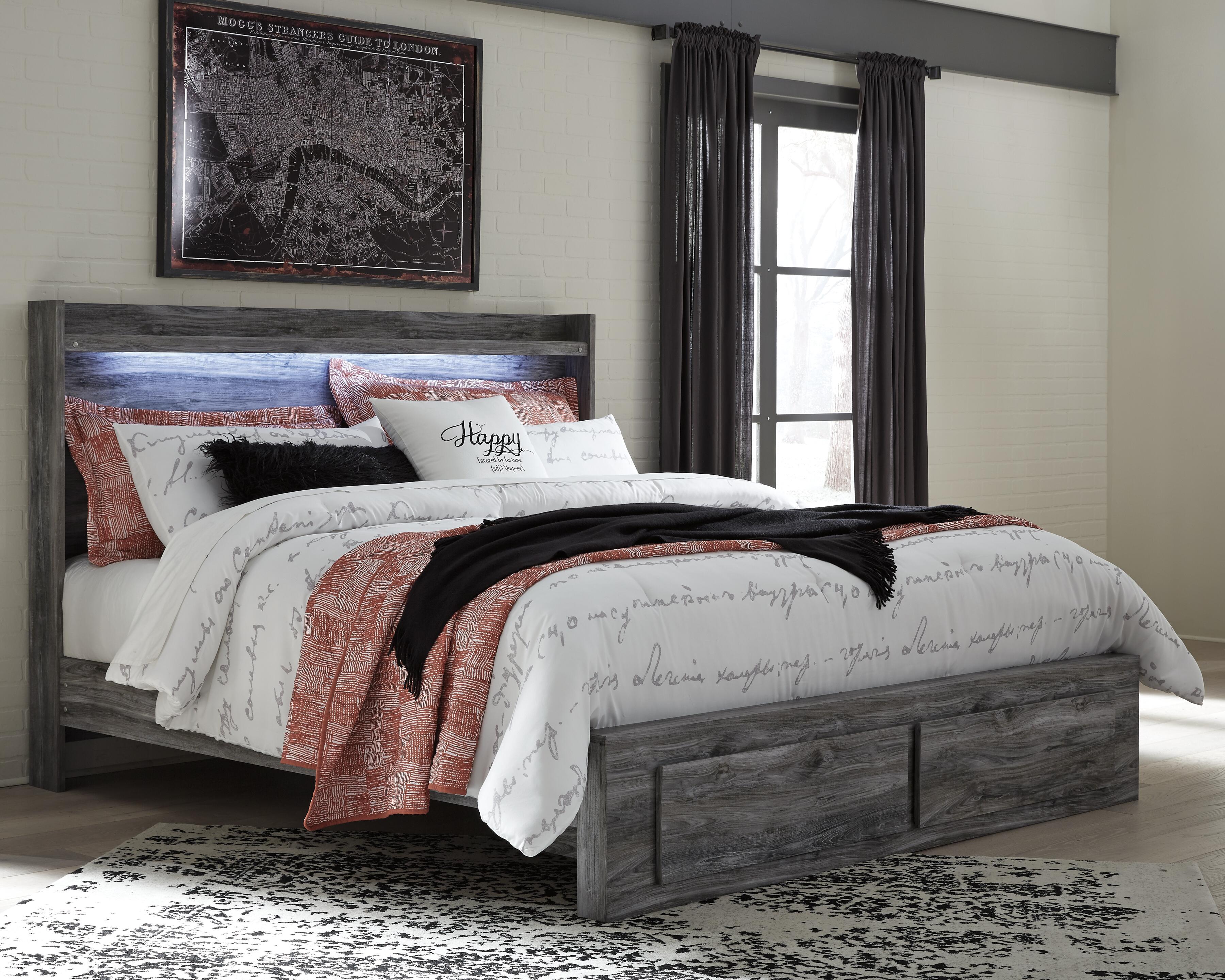 Baystorm Panel Bed with 2 Storage Drawers