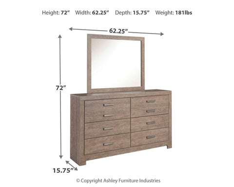 Culverbach Panel Bed, Dresser, Mirror, Chest and 2 Nightstands