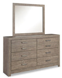 Culverbach Panel Bed with Mirrored Dresser and Chest