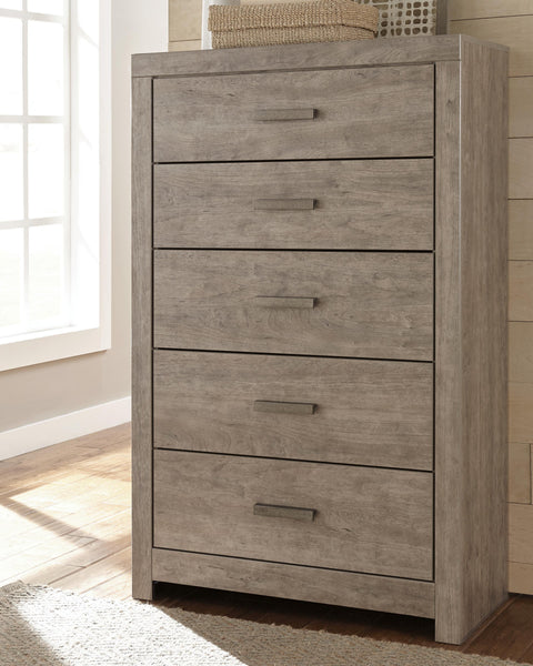 Culverbach Panel Bed, Dresser, Mirror, Chest and 2 Nightstands