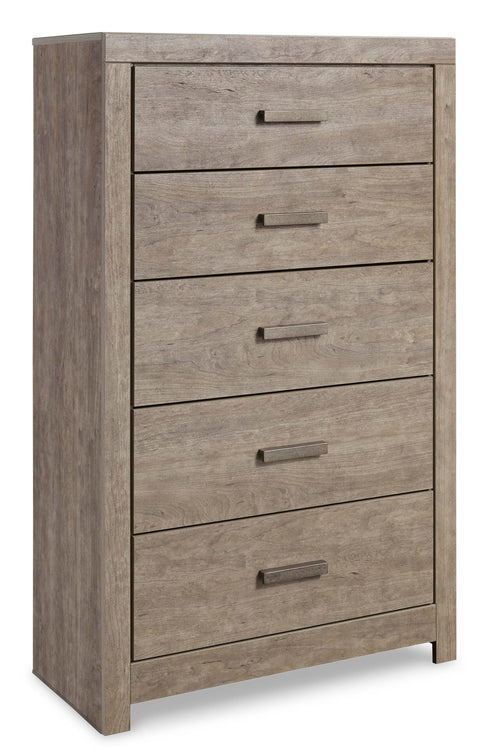 Culverbach Panel Bed, Dresser, Mirror, Chest and 2 Nightstands